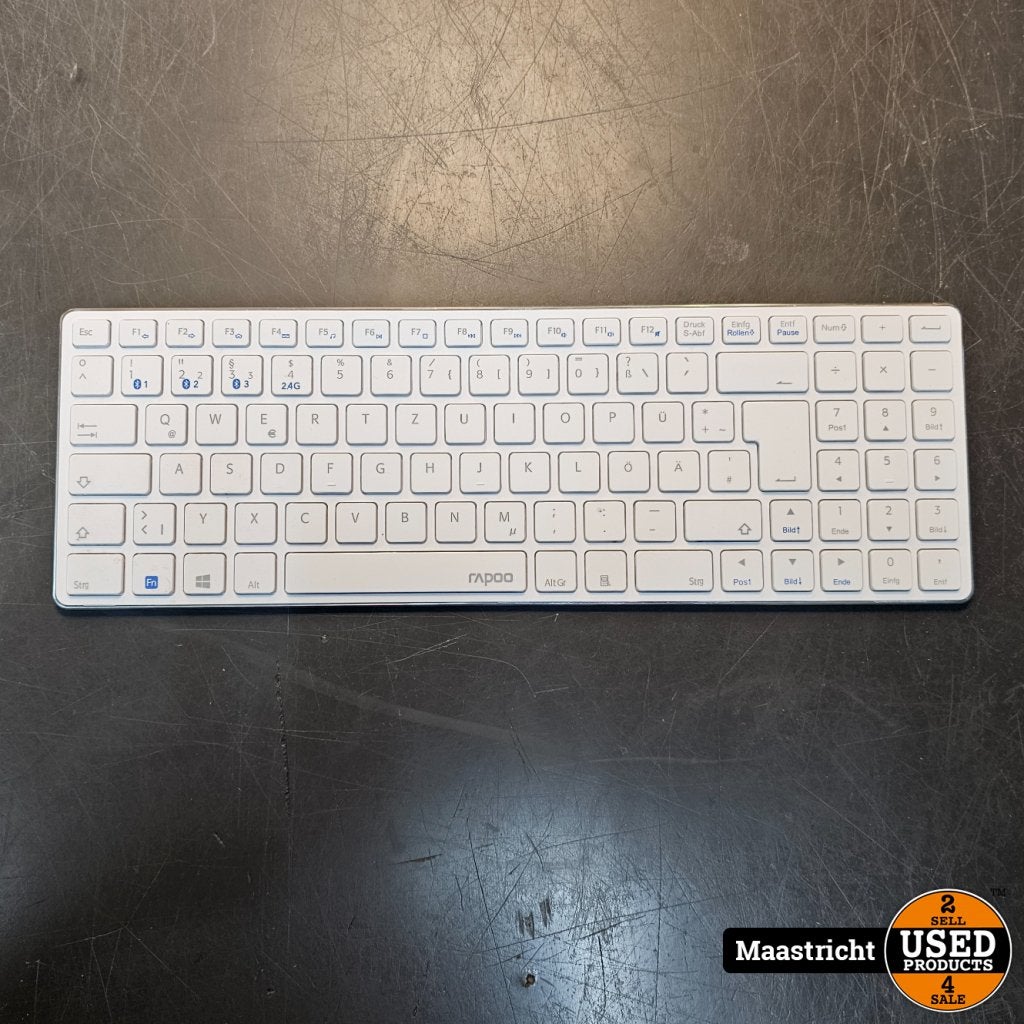 Rapoo E9100M draadloos toetsenbord wit | Nwpr 39.95, Flex Ltd., Gebruikt, https://flex.com/contact-us, Nobelstraat 10, 5807 GA Oostrum LB, Limburg, Nederland