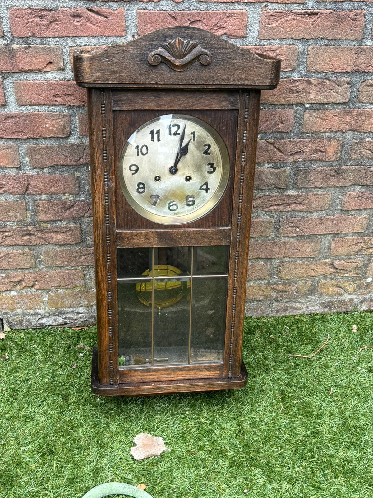 Antieke Regulateur Wandklok Junghans– Werkend, Ophalen