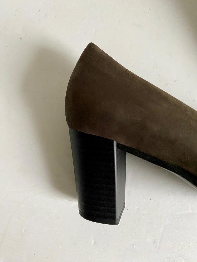 H941 Gabor maat 38,5=5,5 pumps schoenen hak bruin, Bruin, Gabor, Ophalen of Verzenden, Zo goed als nieuw