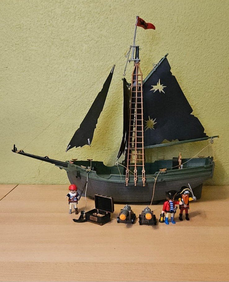 Playmobil Piratenschip, Pirates, Gebruikt, Complete set, Ophalen of Verzenden