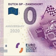0 Souvenir Biljet Zandvoort Anniversary Foutdruk, Postzegels en Munten, Ophalen of Verzenden, 100 euro