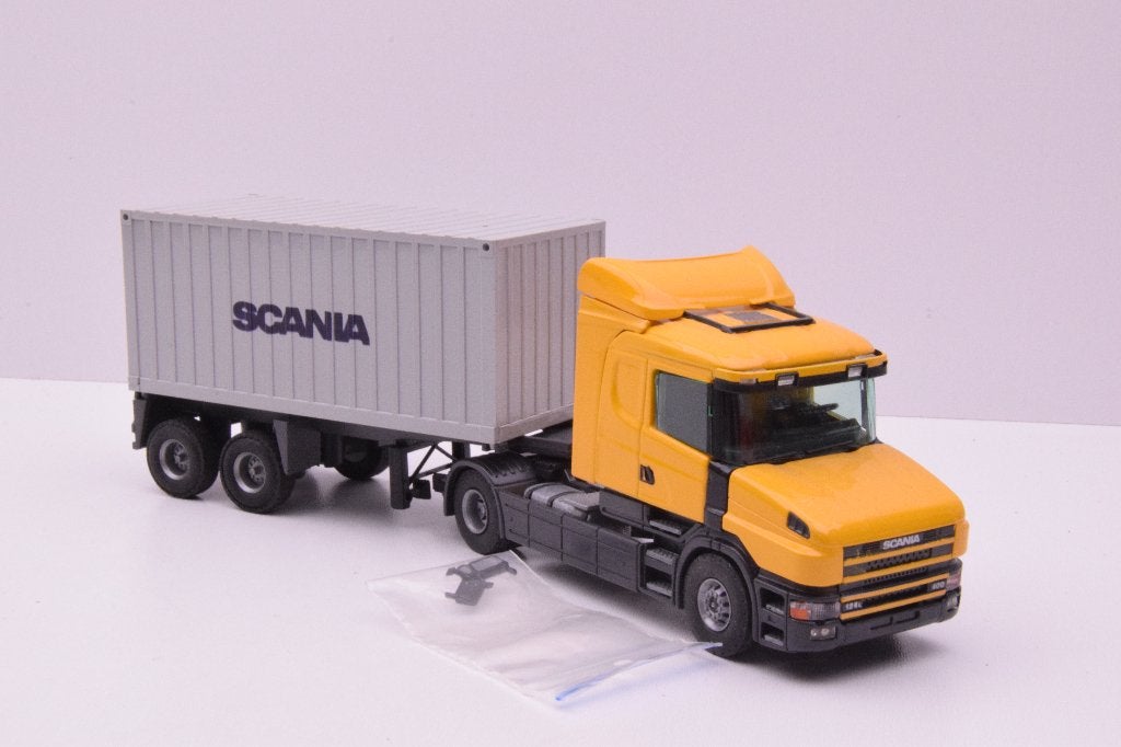 Scania 164T met container oplegger  '' Tekno '', Ophalen of Verzenden, Zo goed als nieuw, Bus of Vrachtwagen, Tekno