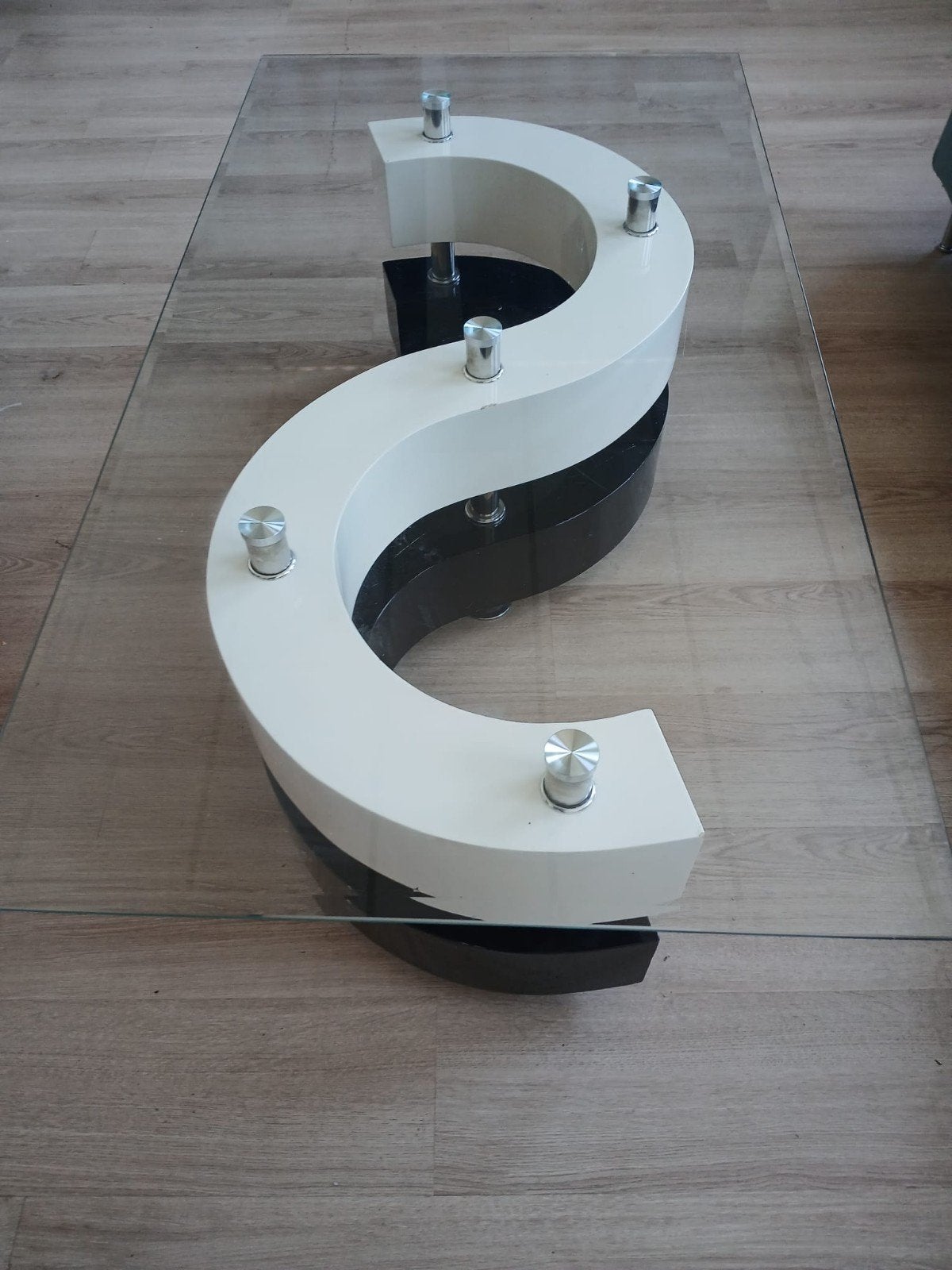 Gratis Salontafel met glazen blad - Rotterdam West, 50 – 75, Gebruikt, 100 tot 150 cm, Rechthoekig