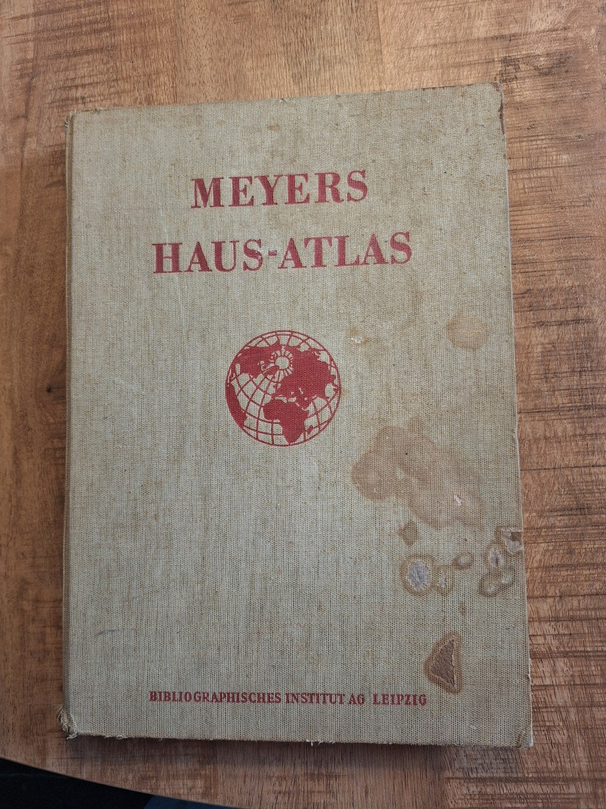 Meyers Haus-Atlas - Historische Wereldatlas, Gelezen, Overige atlassen, Ophalen of Verzenden, Bibliographisches Institut AG Leipzig