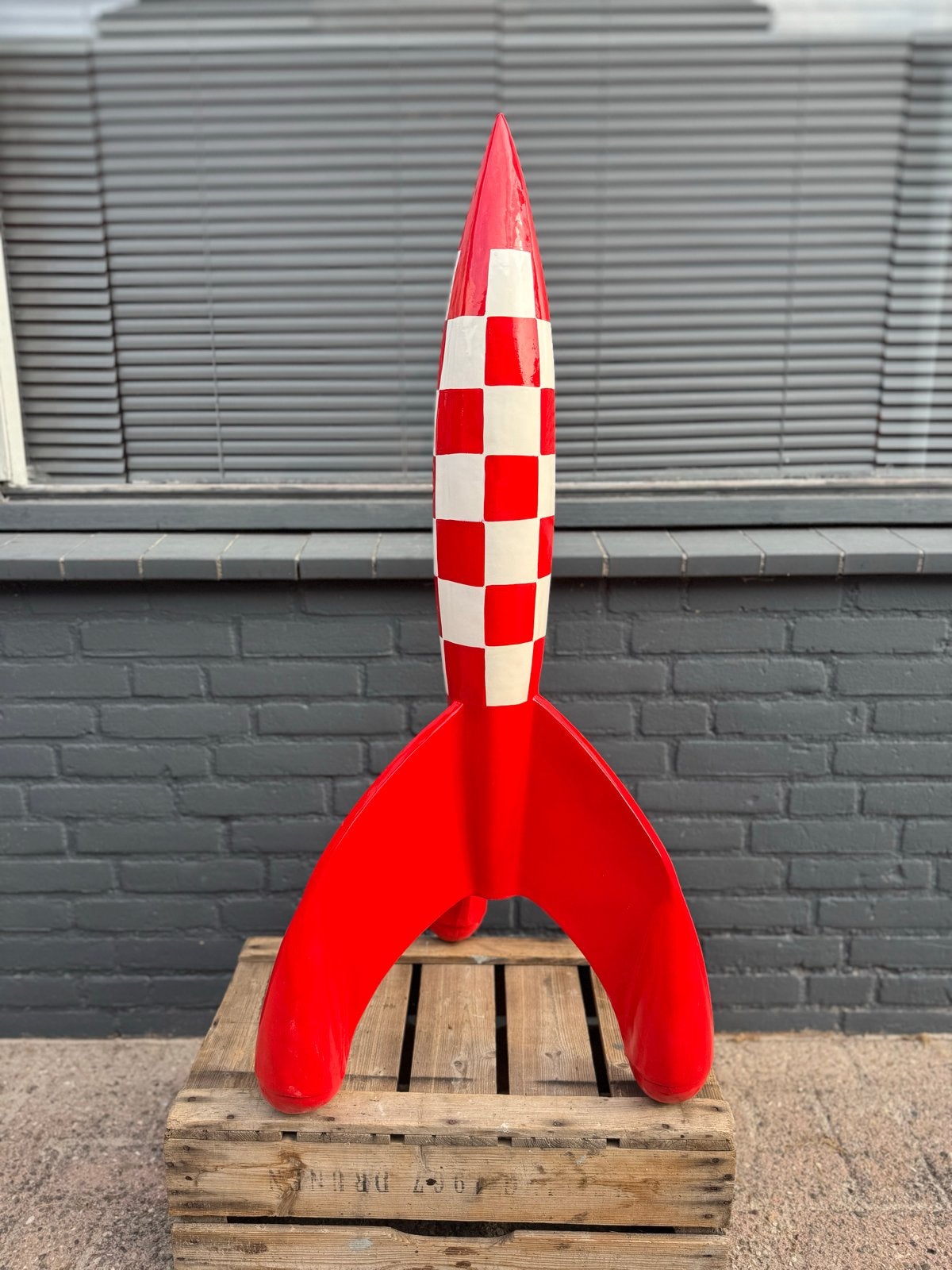 Raket van Kuifje - Decoratie - Rood/Wit, Verzamelen, Ophalen, Zo goed als nieuw