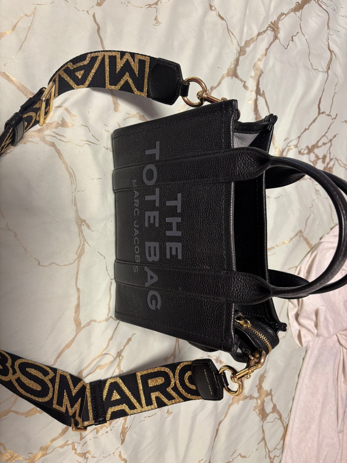 Tote Bag Marc Jacobs, Ophalen of Verzenden, Zo goed als nieuw, Zwart, Schoudertasje