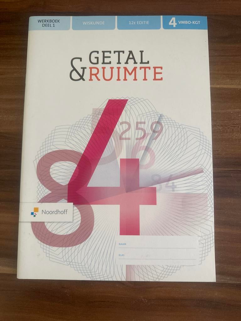 Getal & Ruimte Wiskunde VMBO-KGT Werkboek Deel 1, Ophalen of Verzenden, Gelezen, VMBO, Wiskunde A