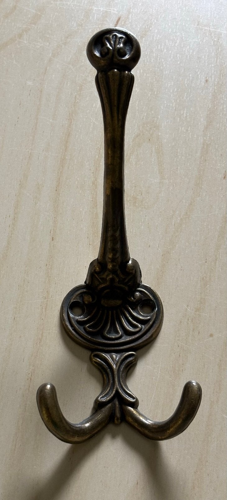 Klassieke Brons Koperen Kapstokhaak, Wandhaken, Ophalen of Verzenden, Zo goed als nieuw, Minder dan 100 cm