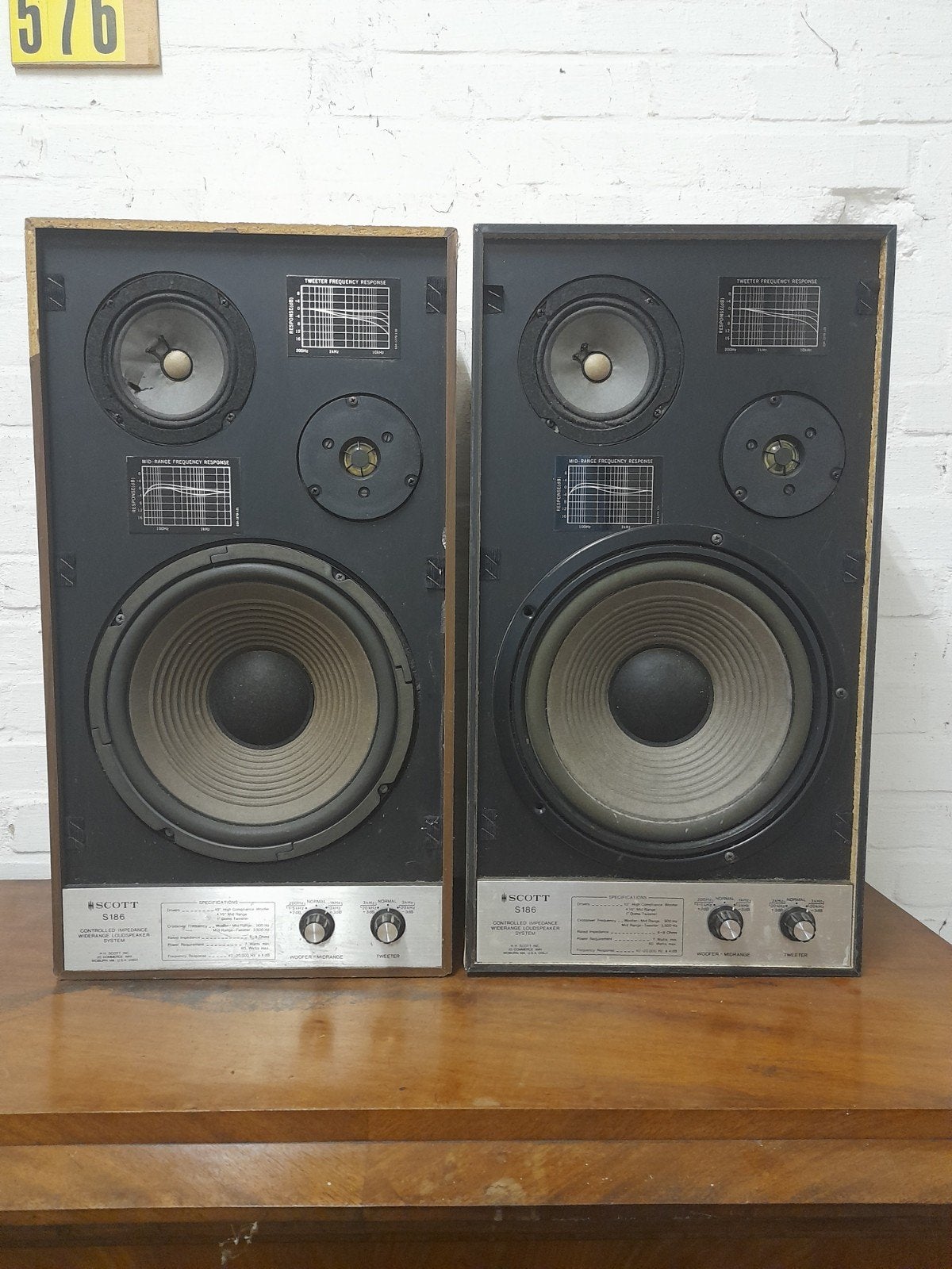 Scott S186 Vintage Luidsprekers - Krachtig Geluid, Vloerstaande luidspreker, Gebruikt, Minder dan 60 watt, Ophalen
