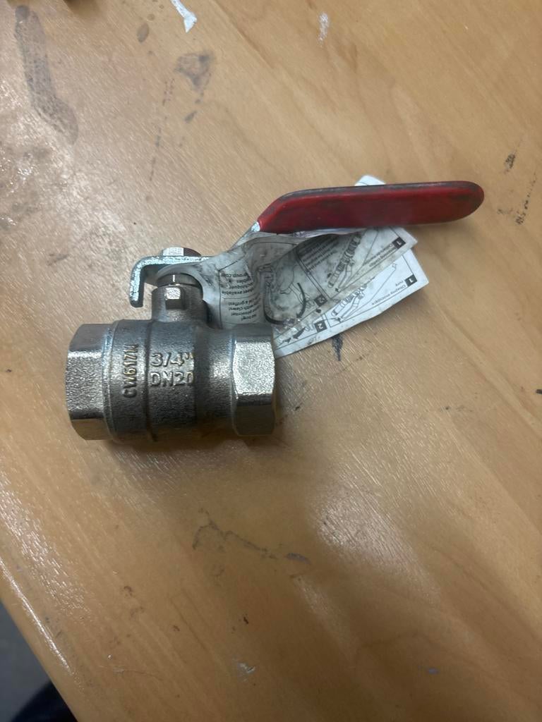 Nieuwe kogelkraan 3/4" DN20, Overige typen, Nieuw, CW617N, 3/4
