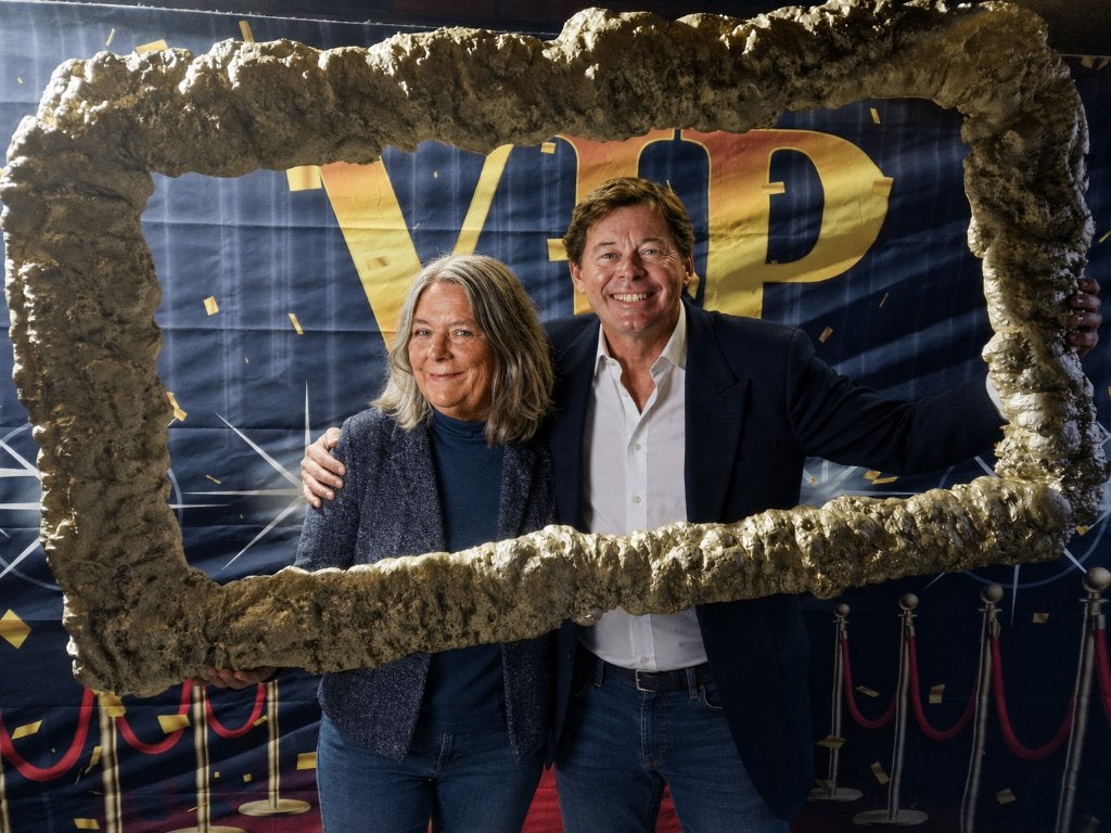 Prachtige fotoframe goud en Banner VIP 3x2m, Ophalen, Versiering, Verjaardag