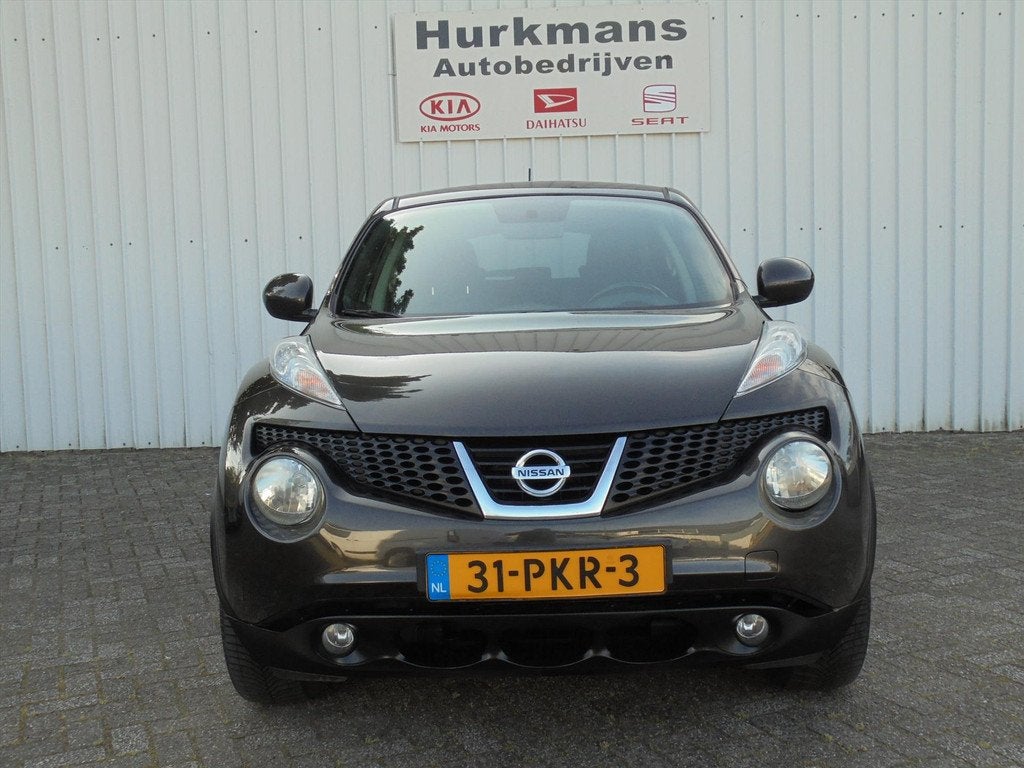 Nissan Juke 1.6 TEKNA 1e EIGENAAR ! NAVI CAMERA ENZ, Auto's, Euro 5, Stof, Zwart, 4 cilinders
