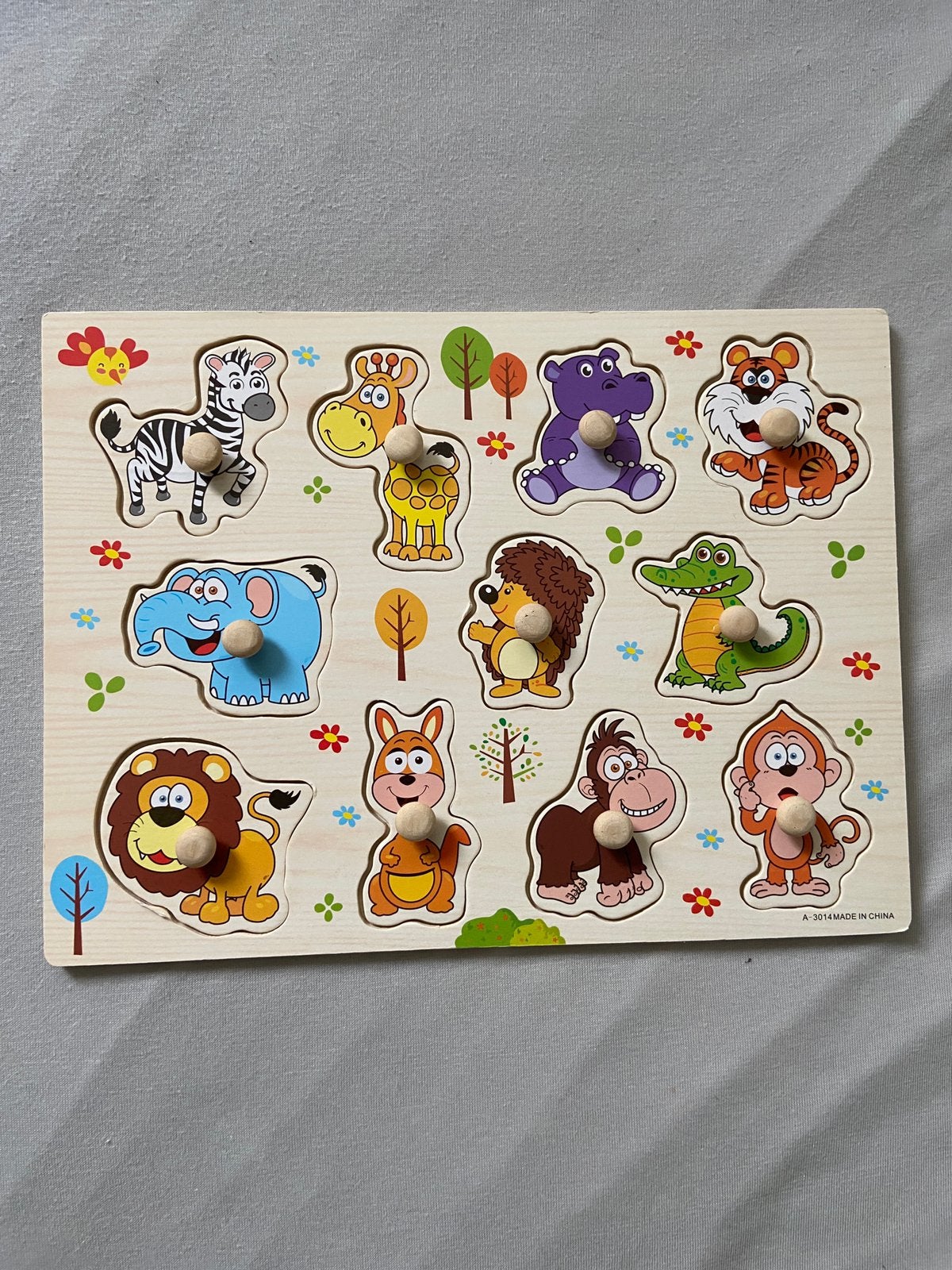 Houten puzzel, Ophalen of Verzenden, Minder dan 10 stukjes, Zo goed als nieuw, 6 maanden tot 2 jaar