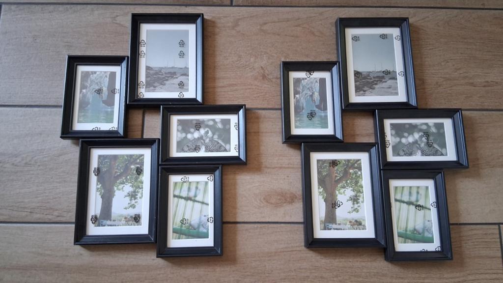 2x IKEA Knoppäng fotolijsten voor 5 foto's - Gebruikt, Ophalen of Verzenden, Gebruikt