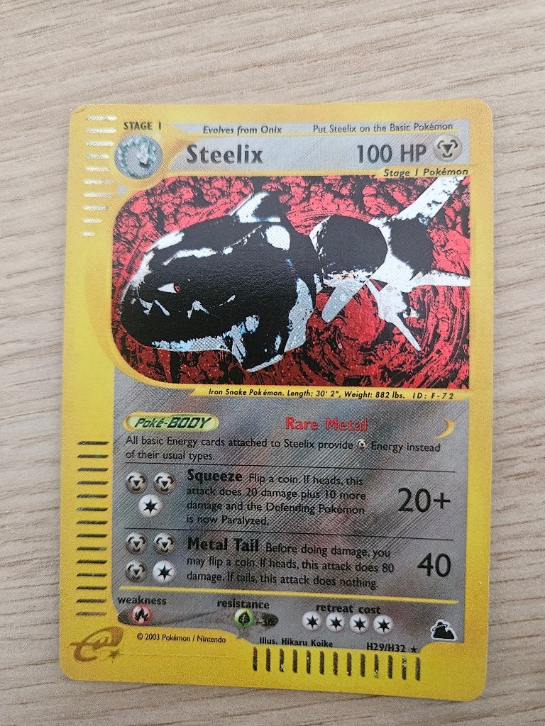Steelix holo skyridge, Ophalen of Verzenden, Zo goed als nieuw, Losse kaart