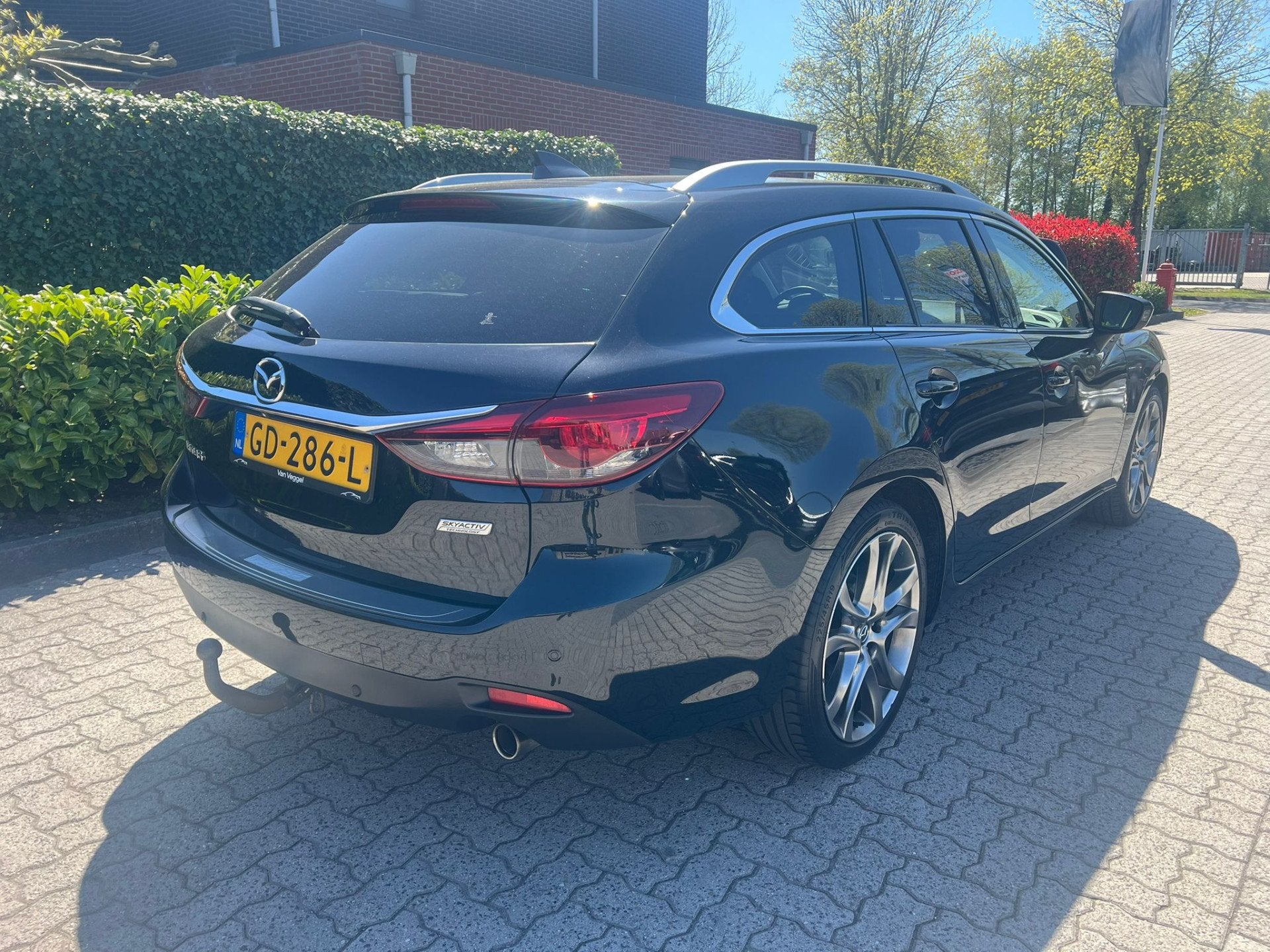 Mazda 6 Sportbreak 2.0 SkyActiv-G 165 GT-M leer, navi, camer, Auto's, Voorwielaandrijving, 1998 cc, Lichtsensor, Gebruikt