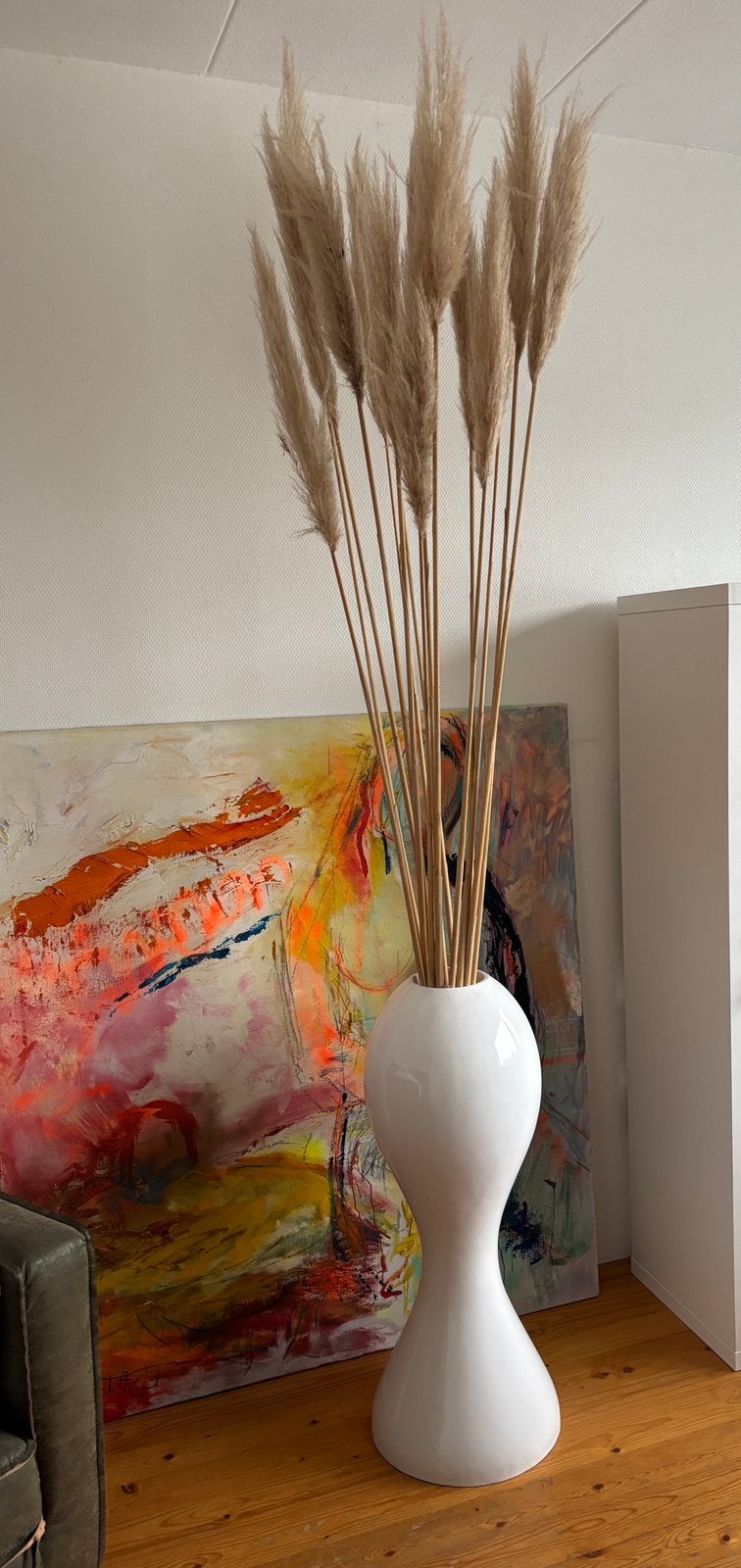 Grote decoratieve vaas, Ophalen, Overige materialen, Gebruikt, Wit
