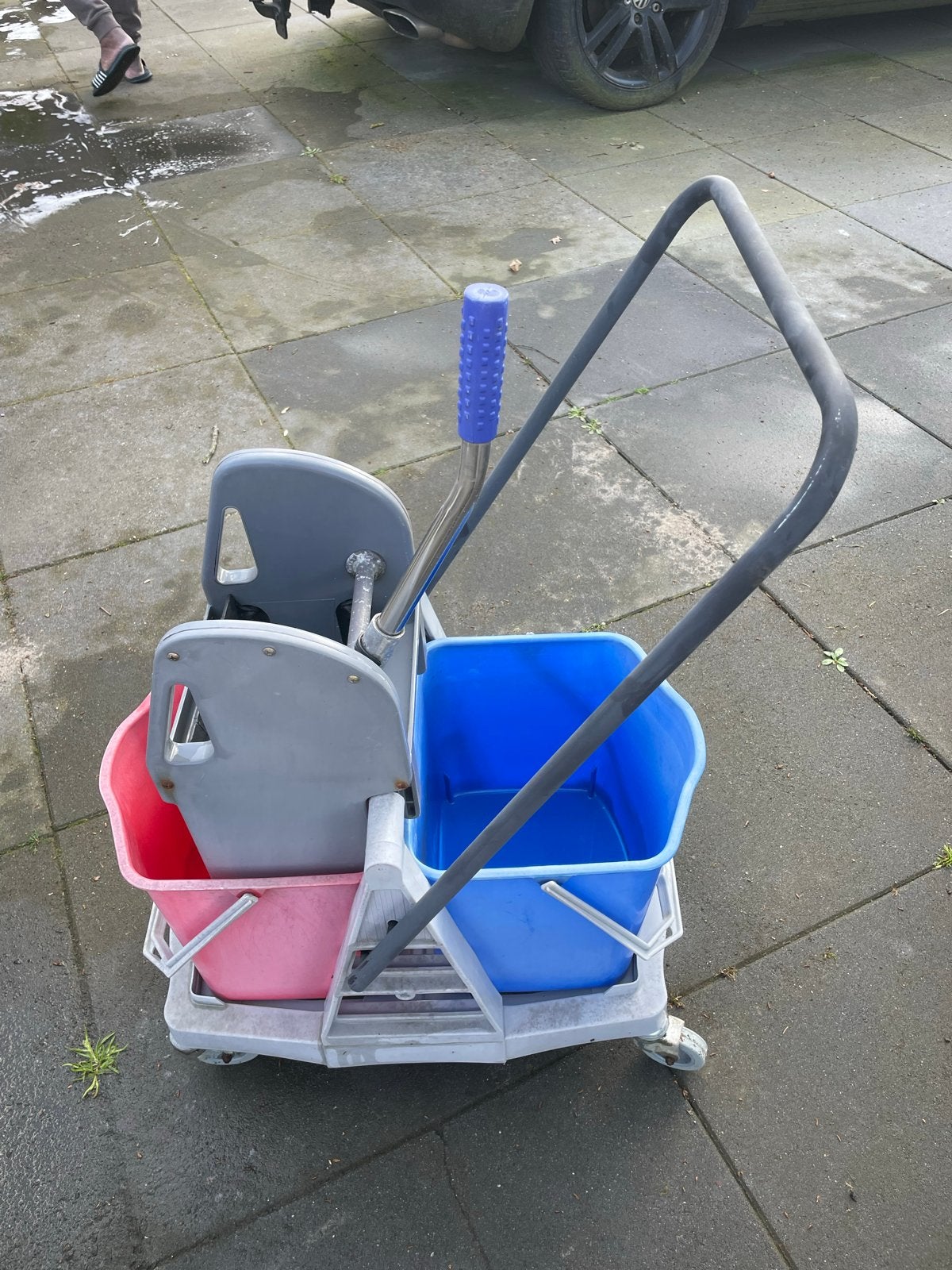 Professionele Dweilkar met Dubbele Emmer, Ophalen, Dweilemmer, -bak, of -wagen