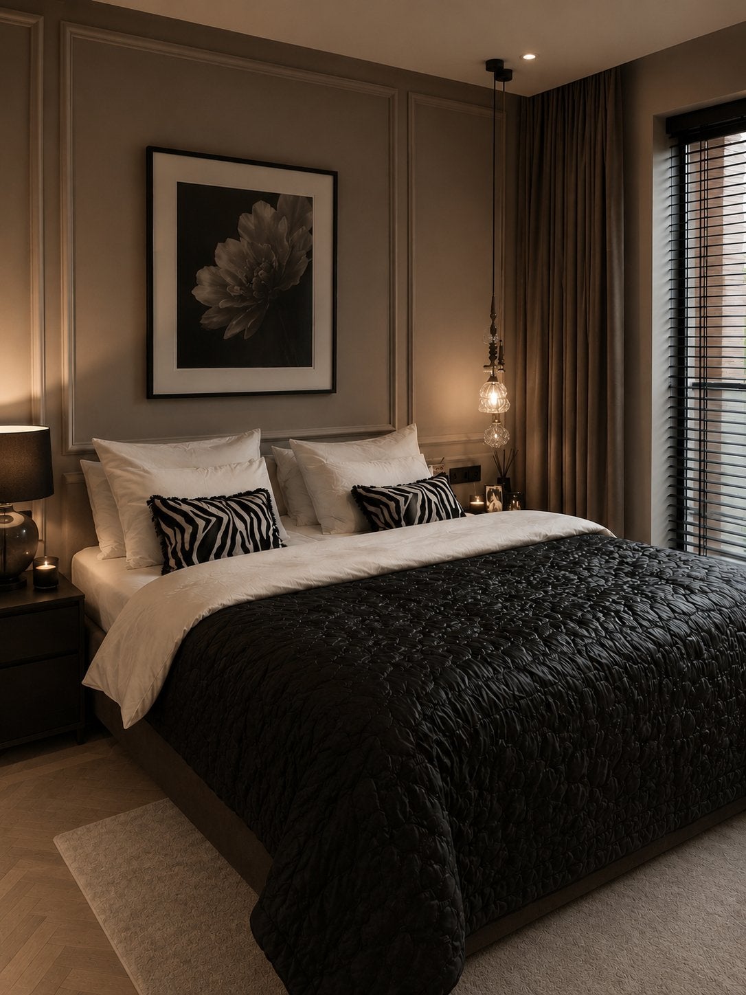 Zwart sprei met zijde bovenkant 260*260, Gebruikt, Zwart, Overige typen, Tweepersoons