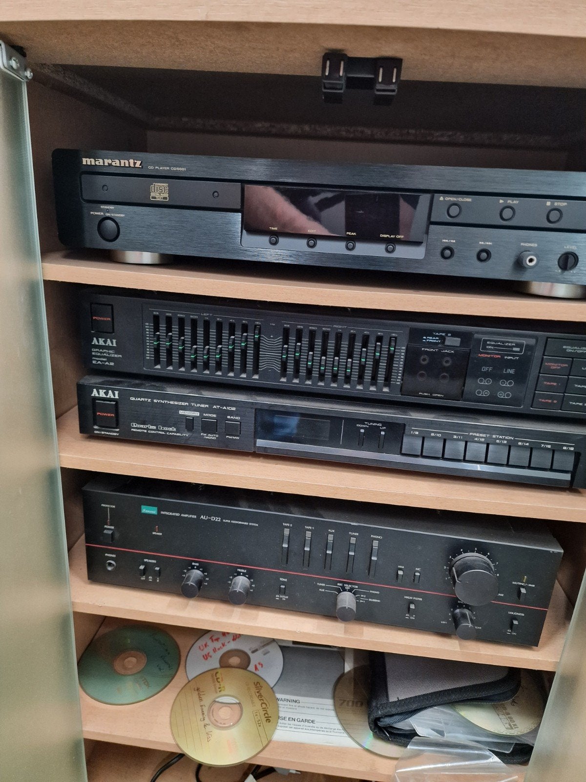 Marantz CD-speler, Akai equalizer en tuner,  versterker, Ophalen, Gebruikt, Overige typen