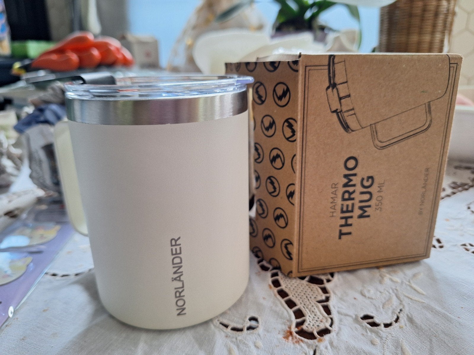 Ongebruikelijke Norländer Hamar Thermo Beker 350ml, Ophalen of Verzenden, Zo goed als nieuw