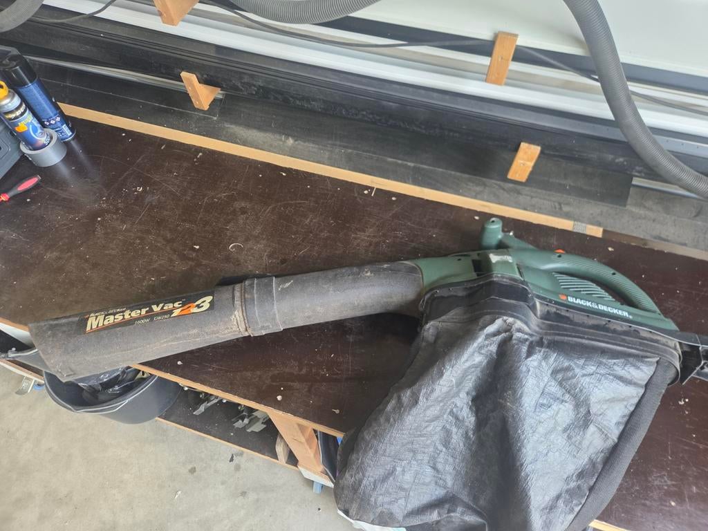 Black & Decker Master Vac GW250 Bladblazer/Zuiger, Ophalen, Gebruikt, Met opvangzak, Handgedragen