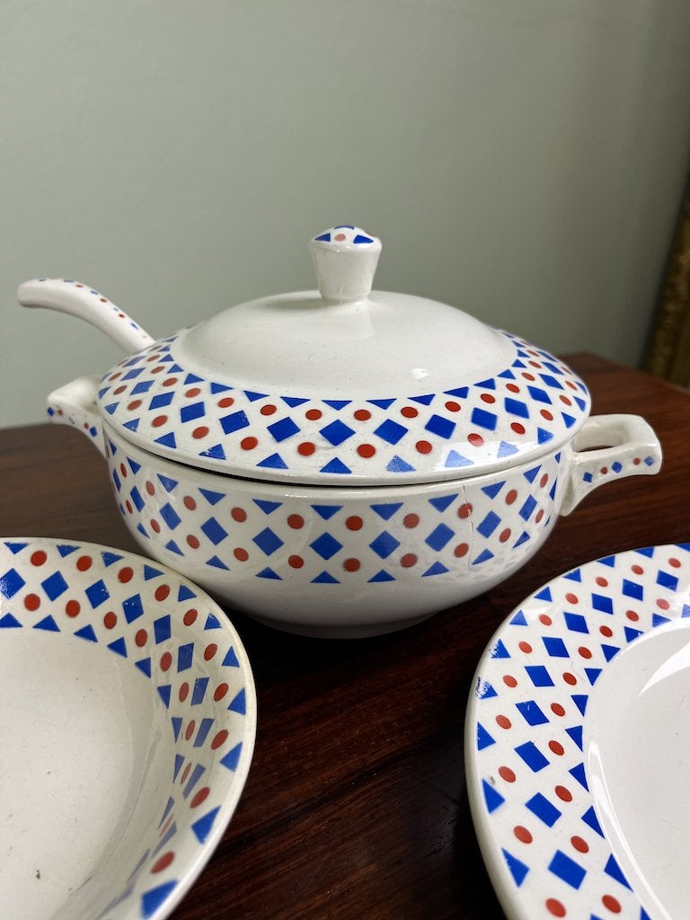 Vintage servies Nimy Belgie (25 delig), Antiek en Kunst, Ophalen of Verzenden