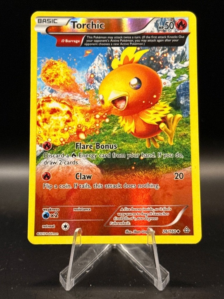Torchic Reverse Holo 26 Engels NM | Pokemon, Ophalen of Verzenden, Zo goed als nieuw, Losse kaart, Foil
