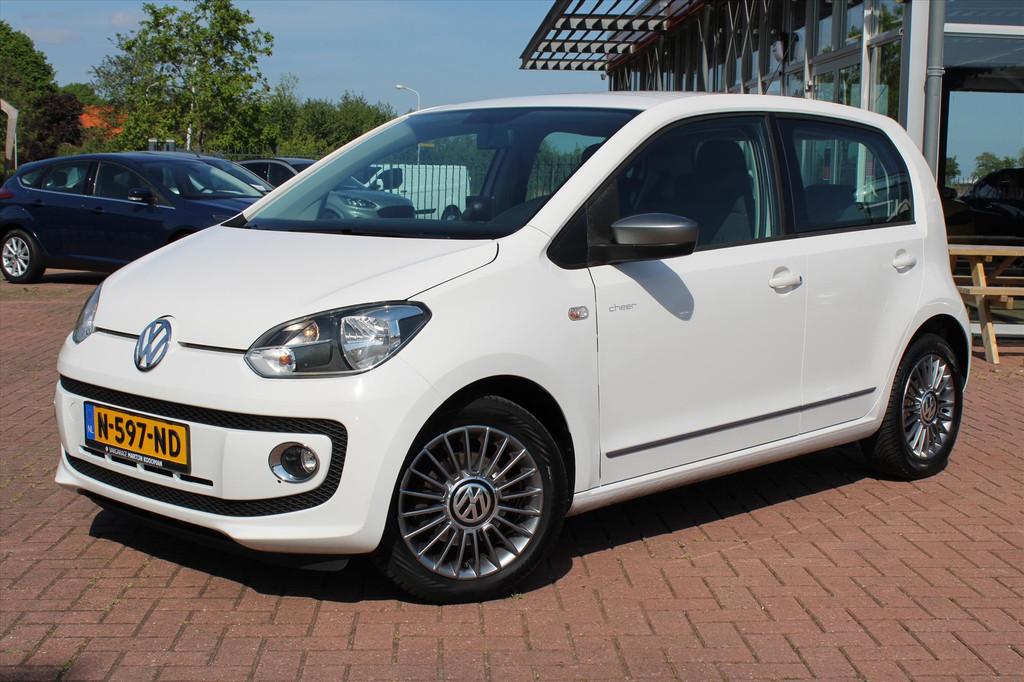 VOLKSWAGEN Up! 1.0 60PK 5D Cheer up! Airco, Stoelverwarming, Auto's, Volkswagen, Gebruikt, Up!, Wit, Bedrijf