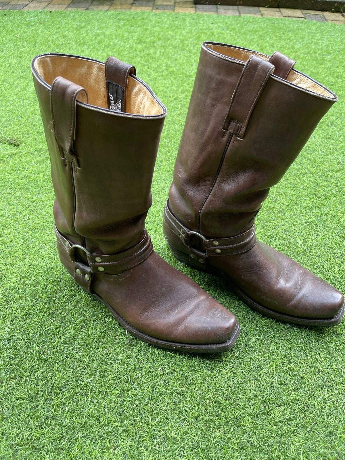 DREAM Bruine Leren  Cowboylaarzen - Mt 44, Ophalen of Verzenden, Gedragen, Bruin