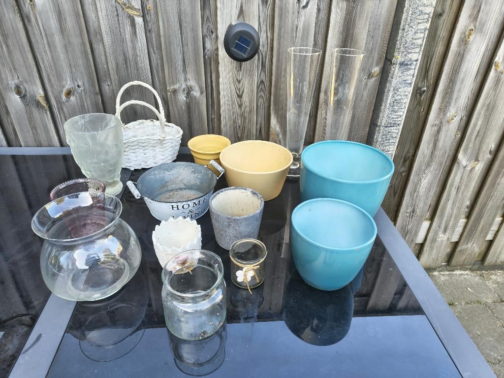 Vazen en bloempotten, Ophalen, Gebruikt, Overige kleuren, Glas