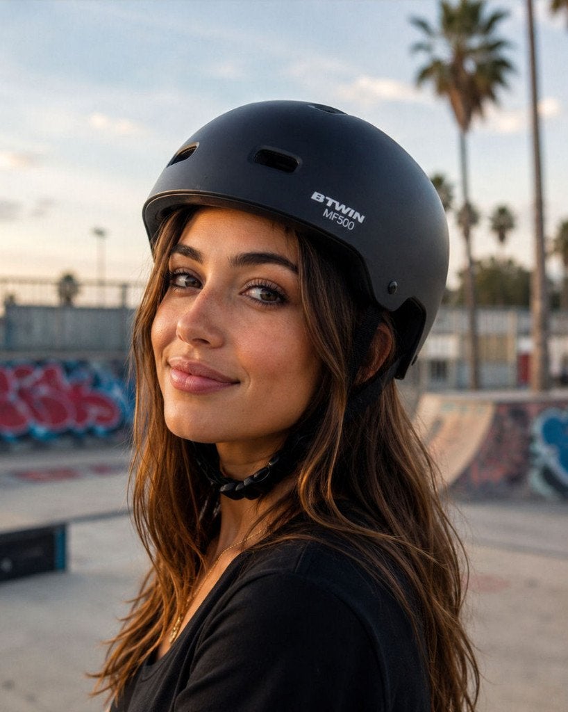 BTWIN MF500 Helm Inlineskaten Skateboarden Steppen 59-62 cm, Verstelbaar, Nieuw, Kinderen, Ophalen of Verzenden