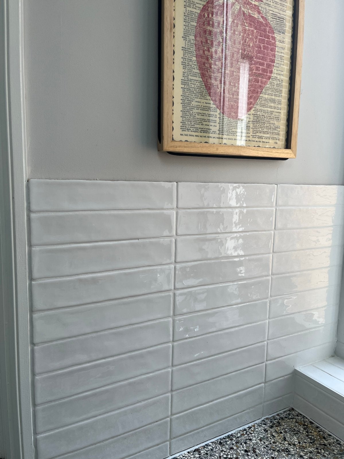 Nieuwe witte glanzende wandtegels 5x25 cm (0,5 m²), Ophalen, Nieuw, Minder dan 20 cm, 20 tot 40 cm