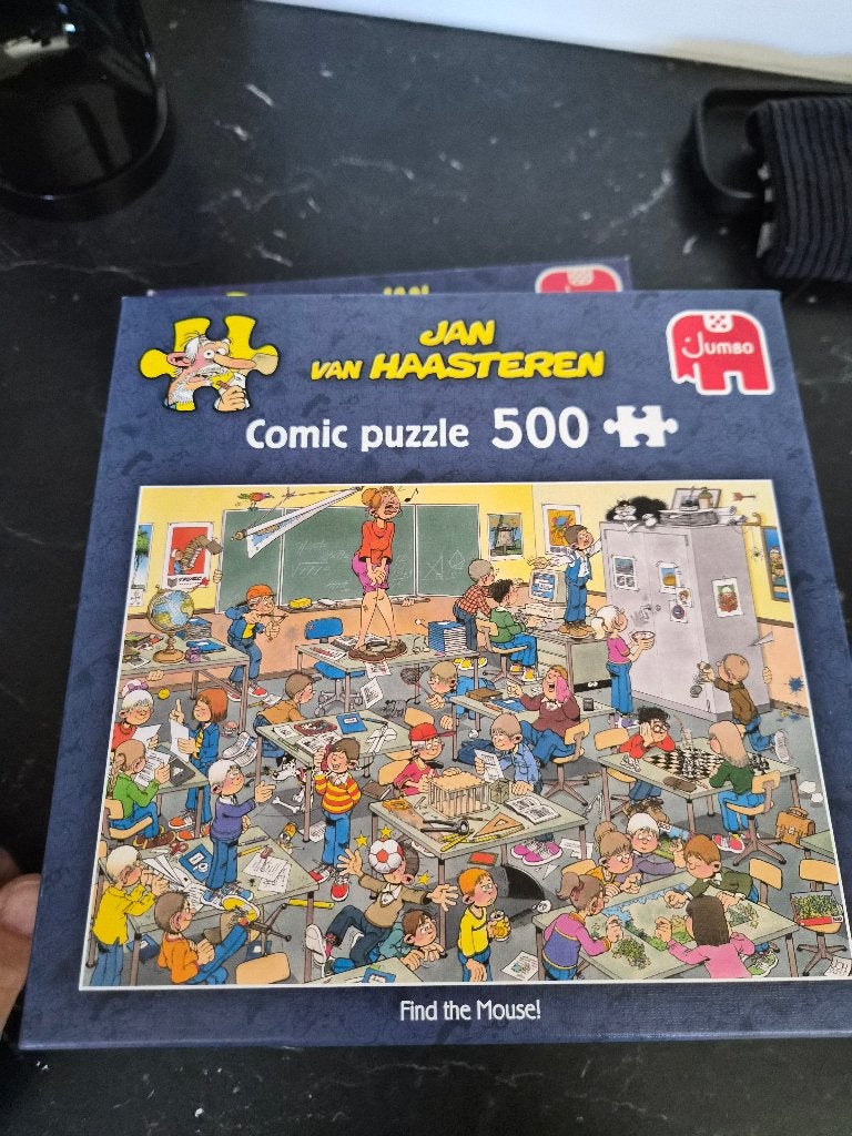 Jan van Haasteren "Vang die Muis" 500 stukjes, Ophalen of Verzenden, 500 t/m 1500 stukjes, Zo goed als nieuw, Legpuzzel
