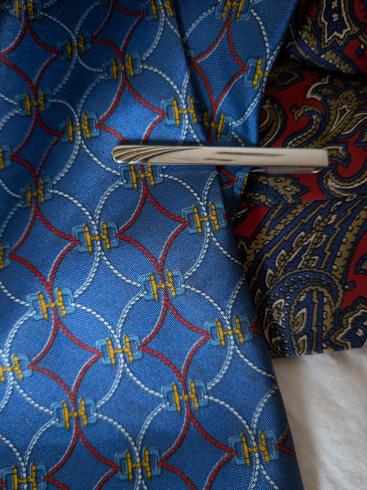 Vintage Hermès Stropdas — Archiefeditie, Kleding | Heren, Stropdassen, Blauw, Ophalen of Verzenden, Met patroon, Hermes