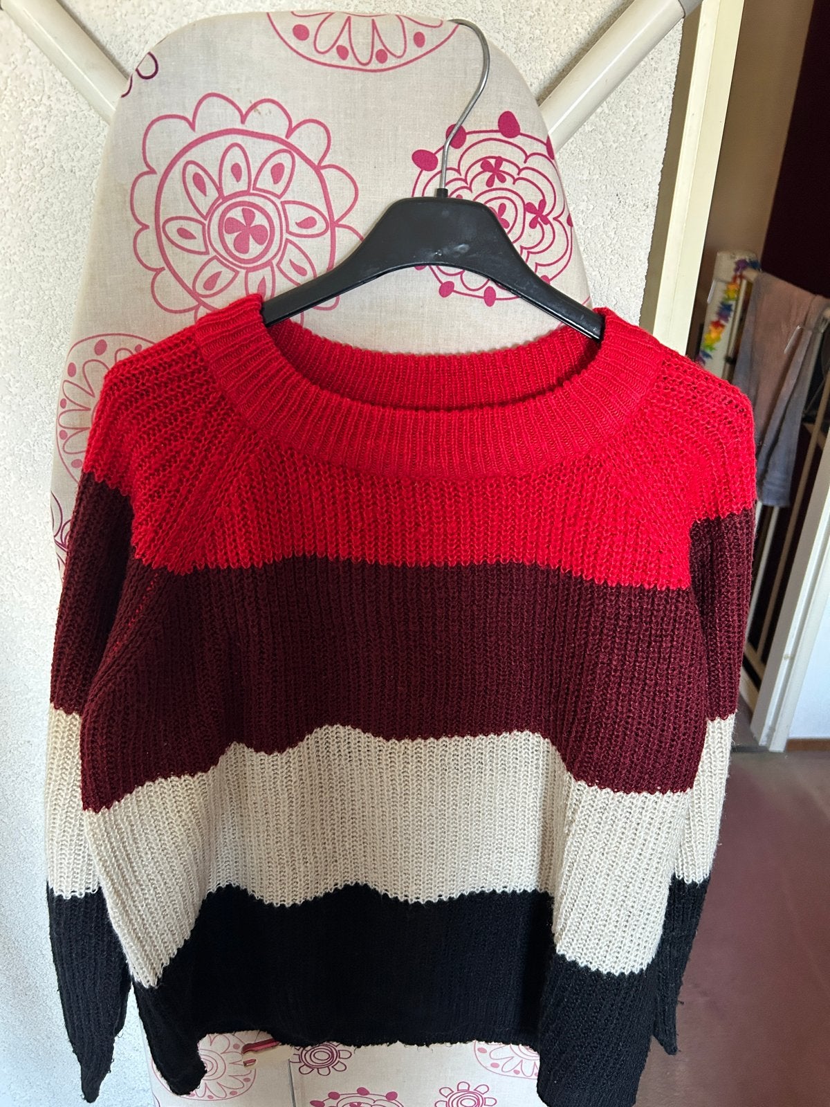 Casual Ladies (Wibra) gestreepte trui - Maat M, Ophalen of Verzenden, Zo goed als nieuw, Maat 38/40 (M), Rood
