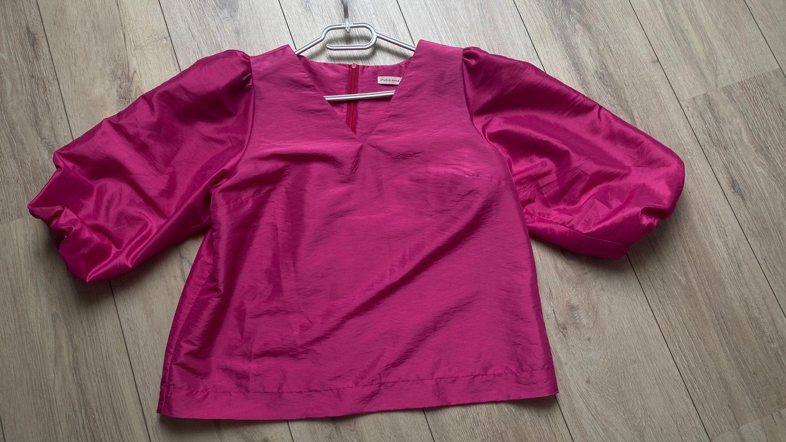 Studio Anneloes blouse top fuchsia roze L, Ophalen, Maat 42/44 (L), Zo goed als nieuw, Korte mouw