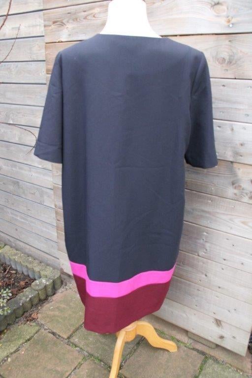 Jurk donkerblauw/ roze 123 un deux trois mt 44 Vaste prijs, Maat 42/44 (L), Zo goed als nieuw, Knielengte, 123 un deux trois