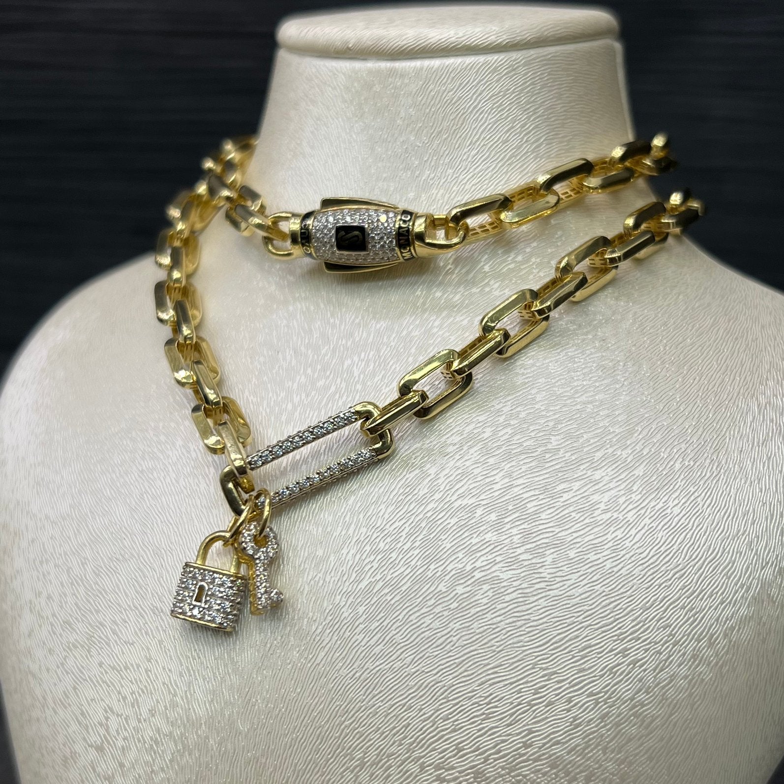 18 karaat gouden kettin collier nieuw Monaco, Ophalen of Verzenden, Nieuw, Goud