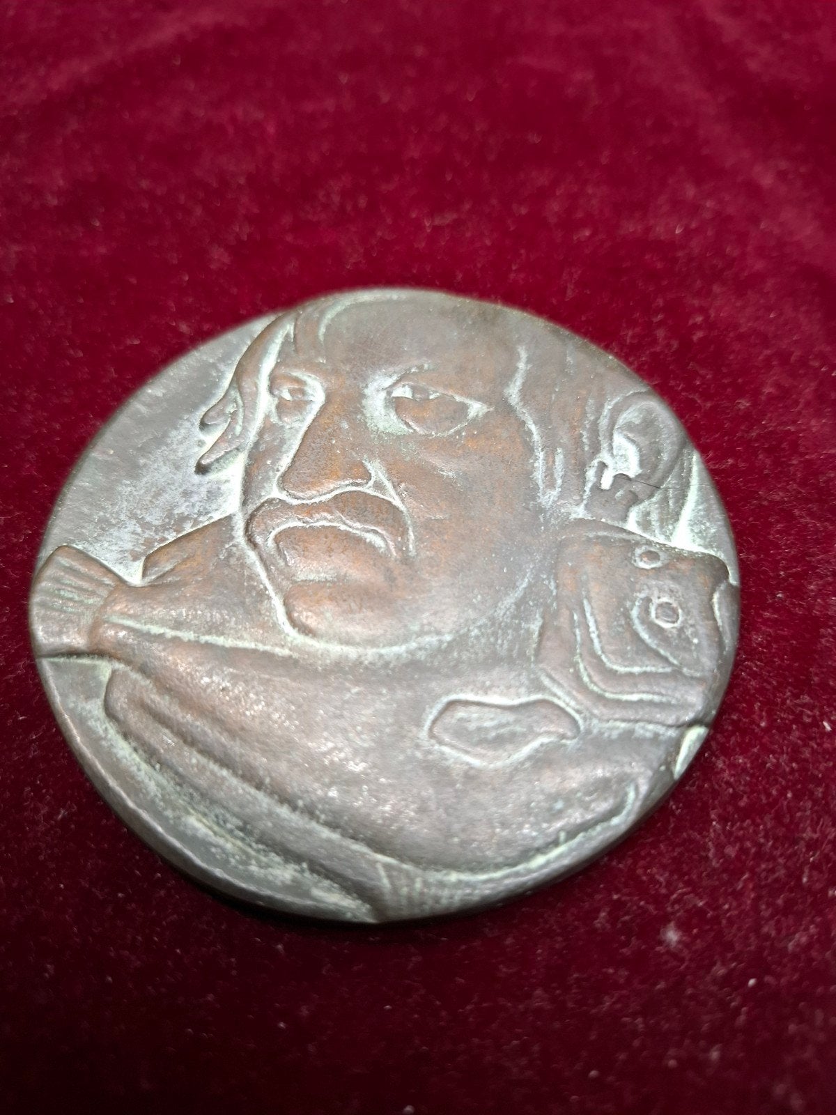 Bronzen penning Frank Letterie - Gunter Grass Debou, Postzegels en Munten, Ophalen of Verzenden, Brons, Nederland