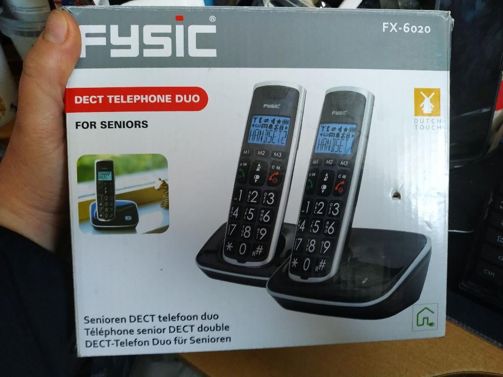 Fysic FX-6020 DECT DUO, Telecommunicatie, Vaste telefoons | Handsets en Draadloos, Zo goed als nieuw, 2 handsets, Ophalen of Verzenden