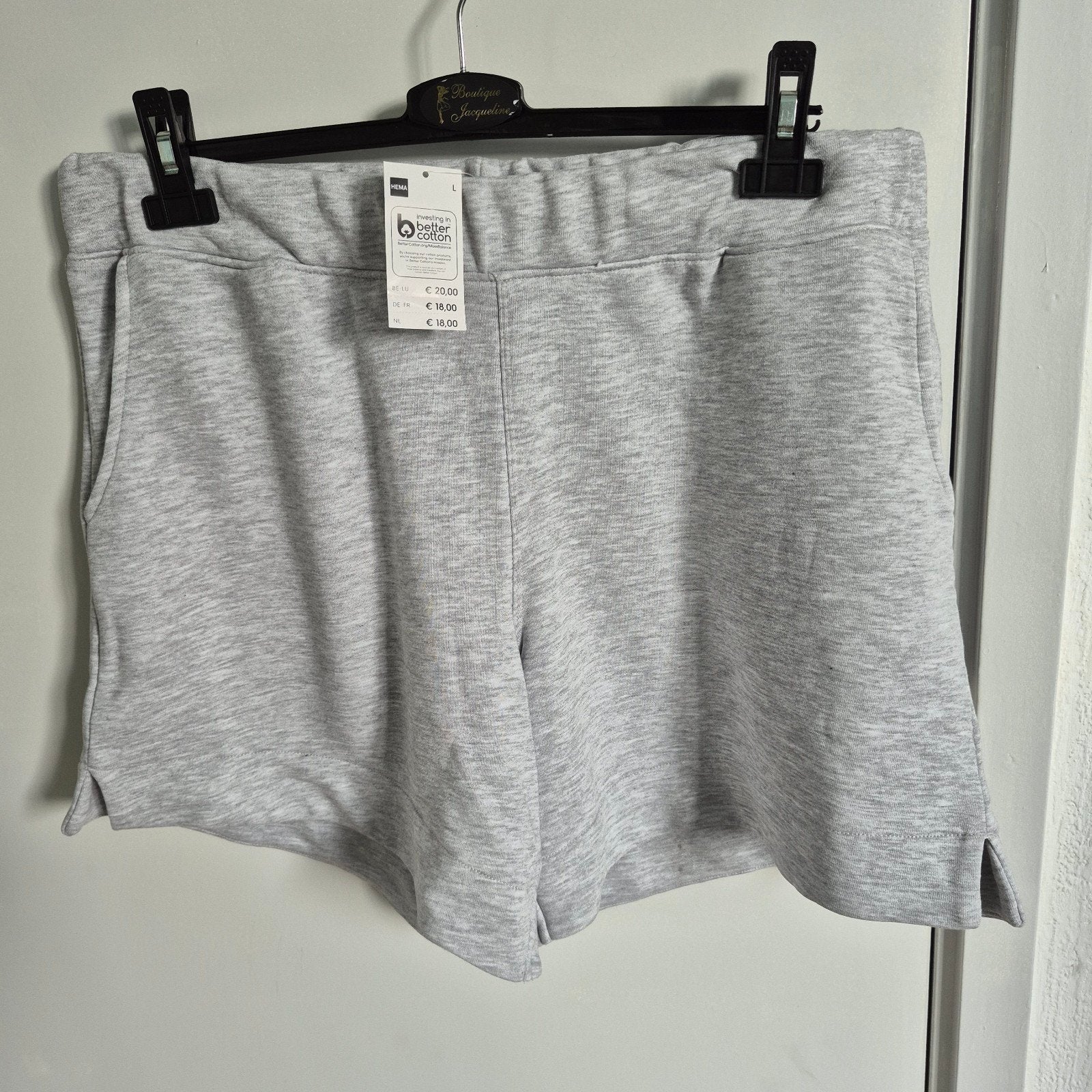 Nieuwe HEMA dames korte broek, grijs, maat L, Kort, Maat 42/44 (L), Nieuw, Ophalen of Verzenden