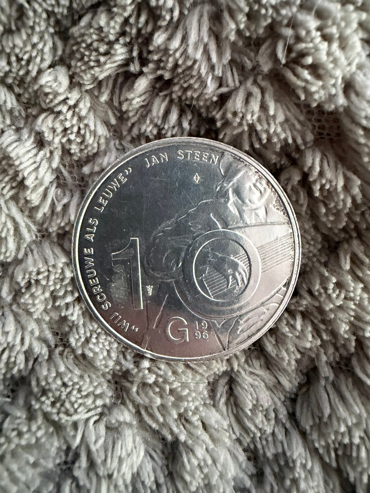 Jan Steen Zilveren 10 Gulden munt, Koningin Beatrix, Zilver, Ophalen of Verzenden, Losse munt