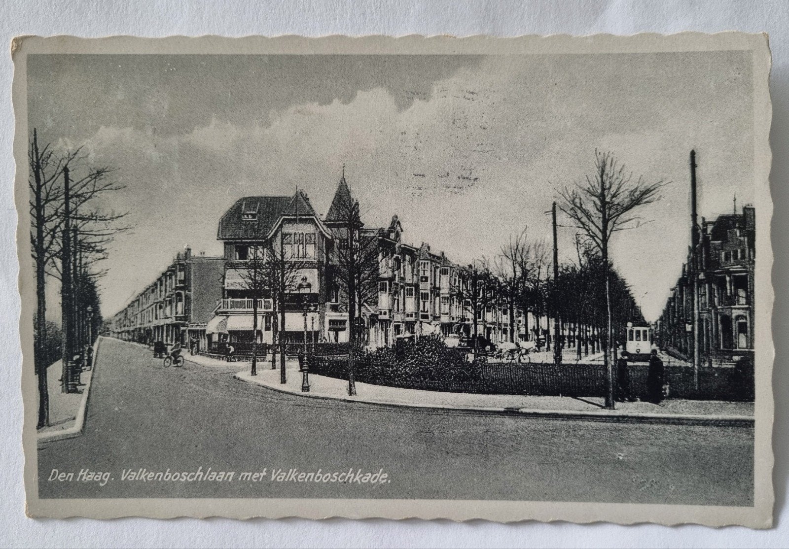 50)Den Haag: Valkenboschlaan met Valkenboschkade, Tram, Verzamelen, Ophalen of Verzenden, Voor 1920, Gelopen, Zuid-Holland