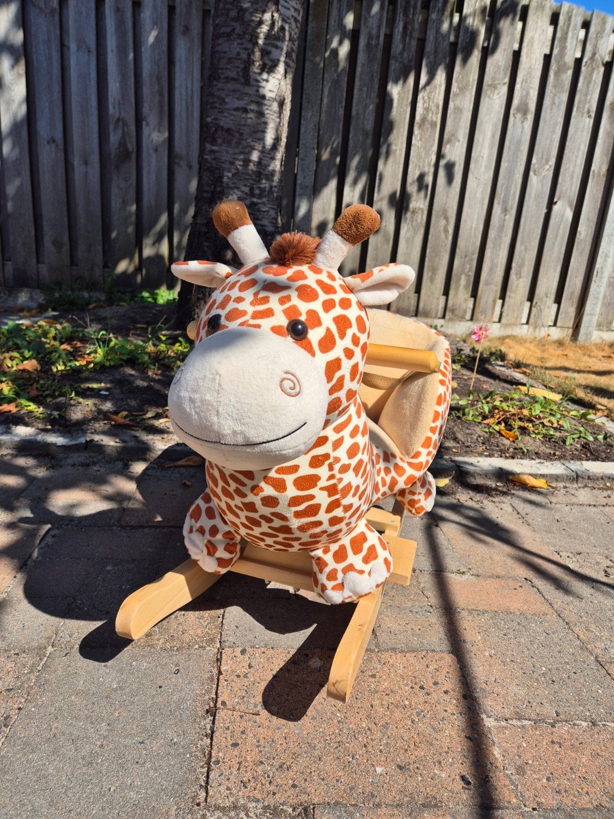 Hobbelpaard Giraffe met muziek, Ophalen, Zo goed als nieuw, Overige typen, Met geluid