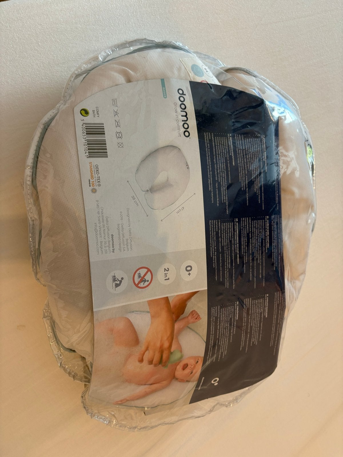 Doomoo Comfy Badkussen - 2-in-1 Baby Badondersteuning, Zo goed als nieuw, Badzitje of Badring, Standaard, Ophalen