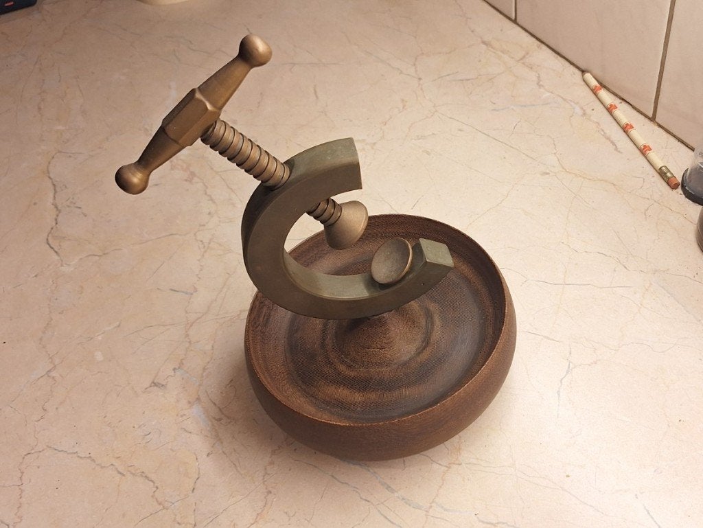 Antieke Poolse notenkraker - Vintage - Handgemaakt Messing, Ophalen of Verzenden, Huis en Inrichting
