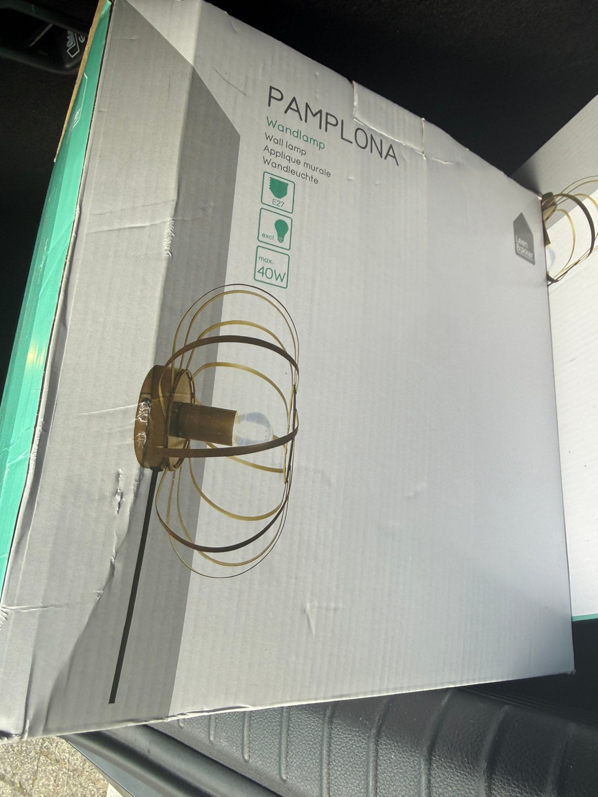 Goud Wandlamp Leenbakker, Huis en Inrichting, Lampen | Wandlampen, Met snoer/stekker, Nieuw, Ophalen of Verzenden, Goud