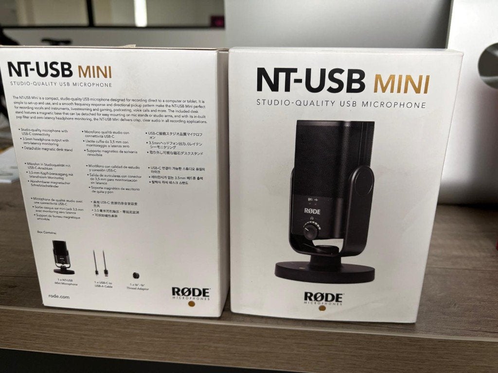 Rode NT-USB Mini Microphone (2 stuks, nieuw in doos), Muziek en Instrumenten, Microfoons, Ophalen, Nieuw, Studiomicrofoon