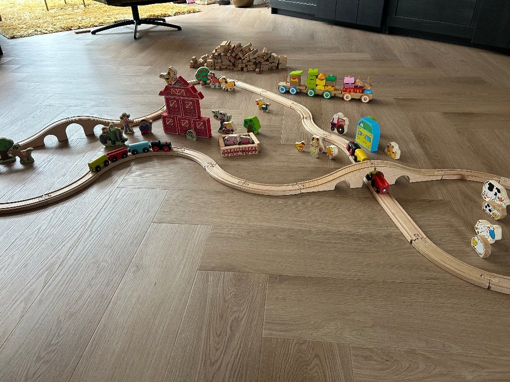 Houten Speelgoed Trein, Kinderen en Baby's, Speelgoed | Houten speelgoed, Ophalen of Verzenden, Gebruikt, Overige typen